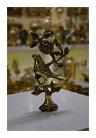 استند و مجسمه برنجی برنزی گل و بلبل