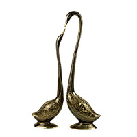 مجسمه برنجی برنزی مدل درنا جفتی سایز 10 اینچ