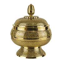 شکلات خوری یوفو برنجی برنزی طرح طاووس