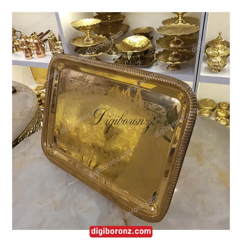 سينی برنجی برنزی مستطيل هندی
