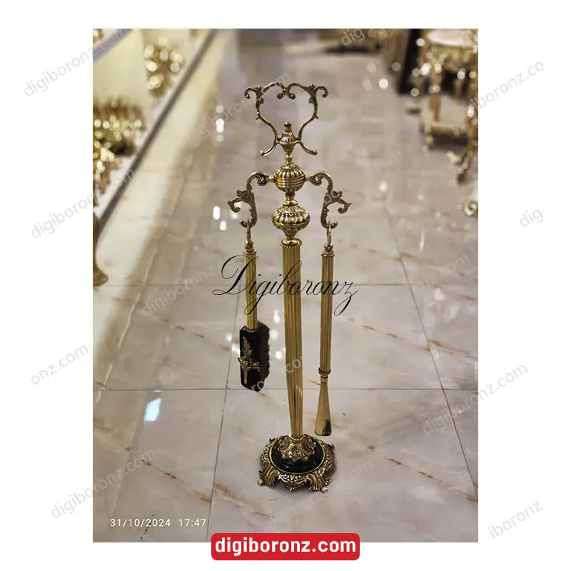 پاشنه کش برنجی برنزی لوله ای 2 تايی سایز بزرگ