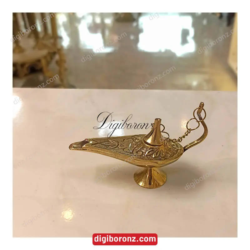 چراغ جادو برنجی برنزی سایز متوسط هندی 