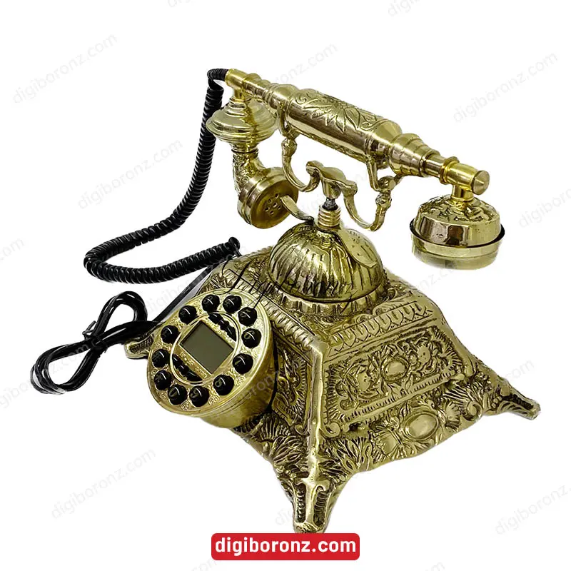 تلفن برنجی برنزی کلاسیک مدل مربع
