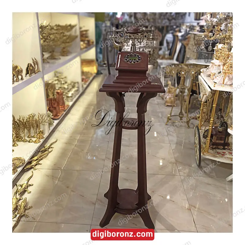 تلفن چهار پایه مربع نیرون طرح چوب