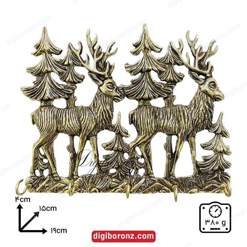 جاکلیدی برنجی برنزی گوزن