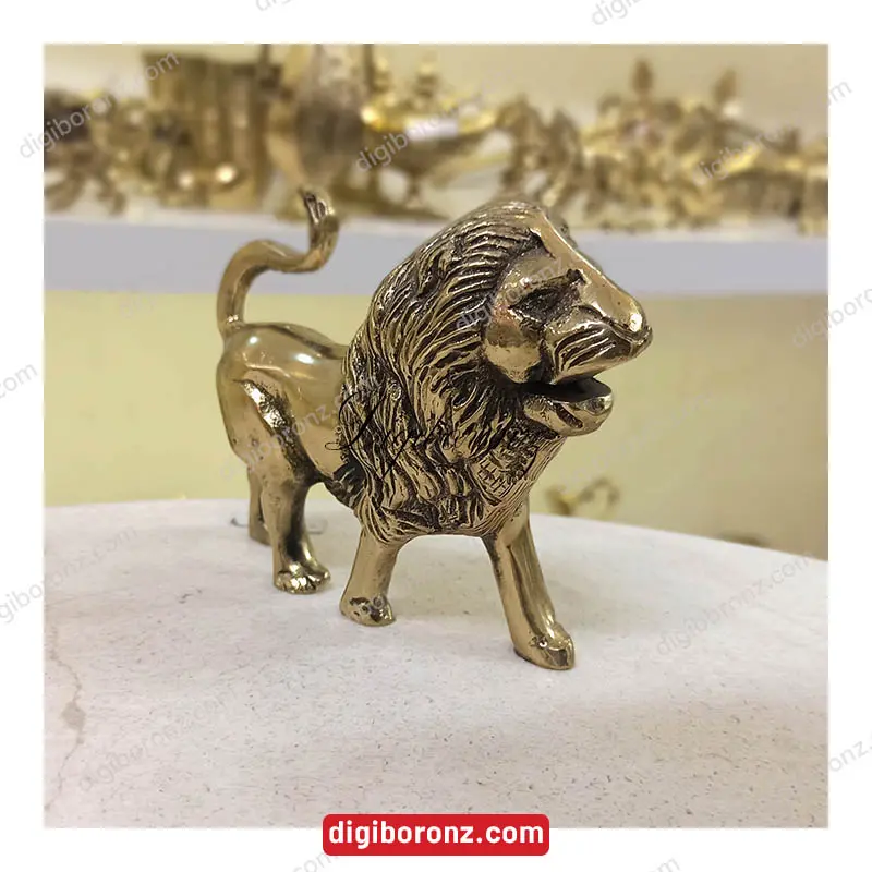 مجسمه برنجی برنزی شیر کوچک